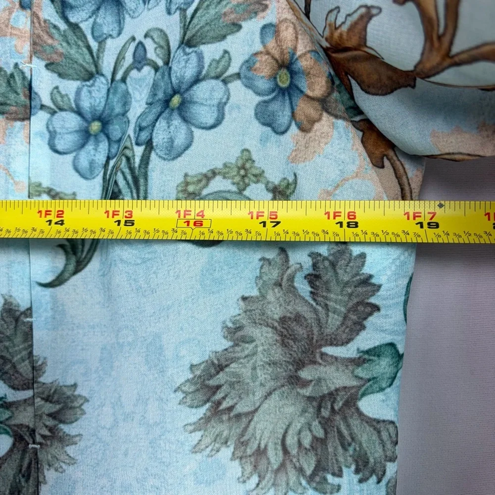 Soft Surroundings Floral Baroque Button Up Shirt Women Sz XS Cottage NWOT READ - Picture 12 of 16